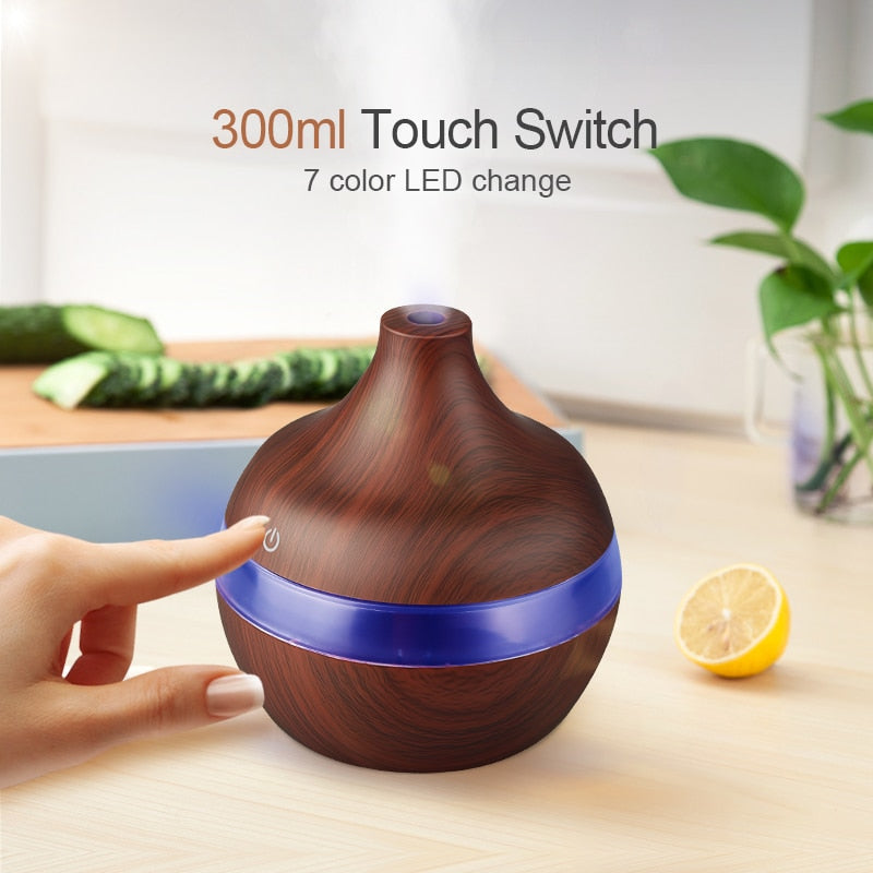 Humidifier Aromatherapy Wood Grain
