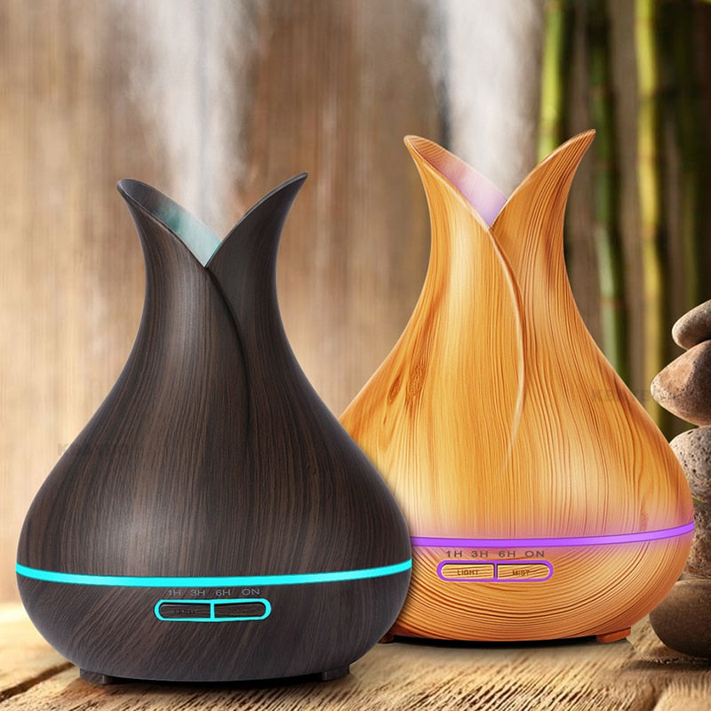 400 ml Aroma Essential Oil Diffuser Ultrasonic Air Humidifier  Wood