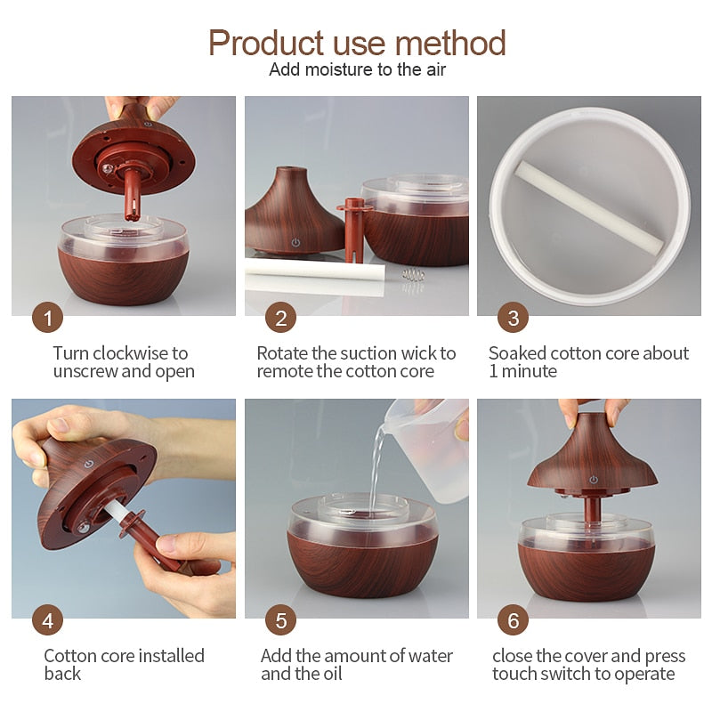 Humidifier Aromatherapy Wood Grain